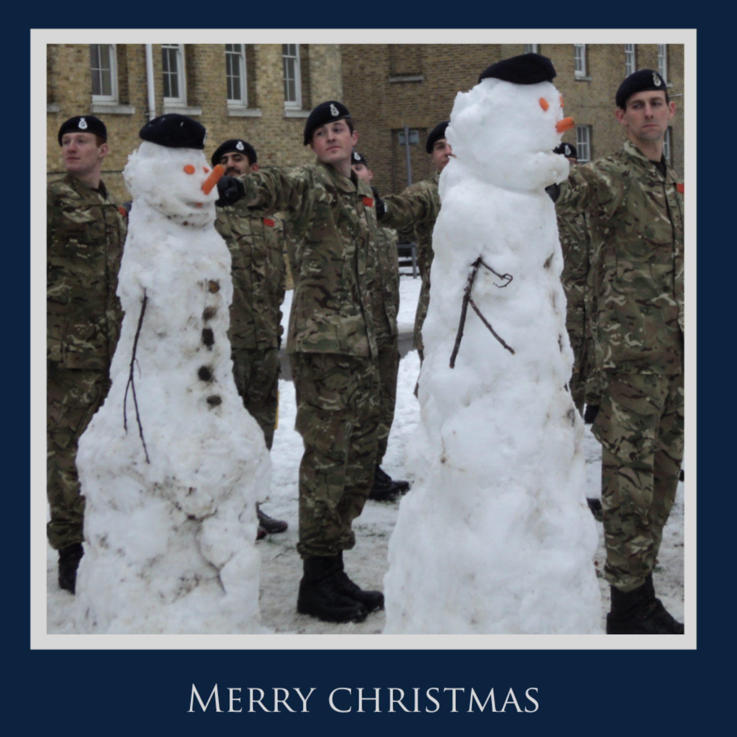 Christmas Card - Cadets and Snowmen